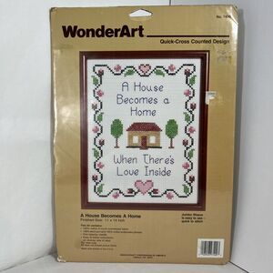 WonderArt - Cross Stitch - Needlecraft - A House Becomes a Home - Unopened